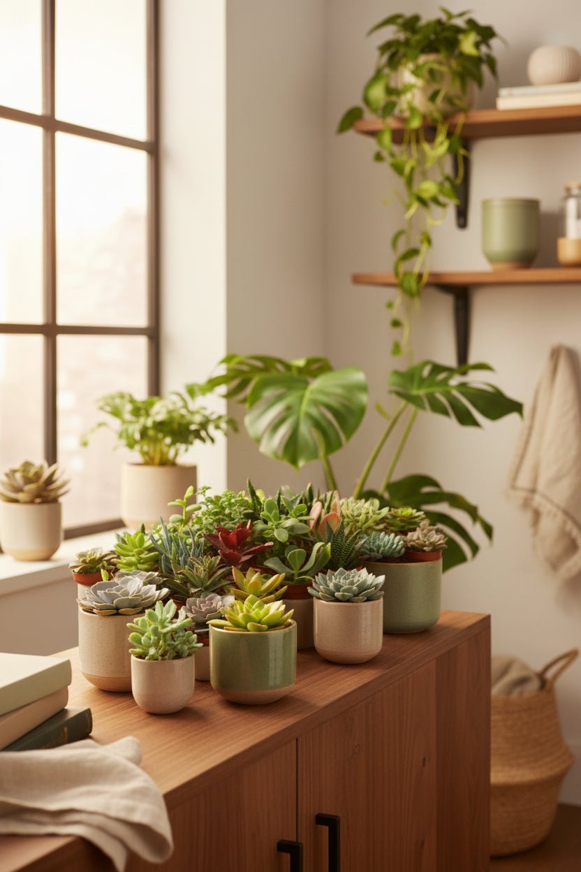 Mix de 30 succulentes — Plantes grasses assorties — Ø5,5 cm — H7 cm - Verdeia