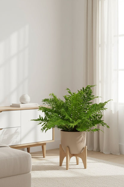 Blechnum Silver Lady — Fougère argentée — Ø17 cm — H50 cm - Verdeia