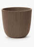 Cache - pot Capi Nature Groove — Taupe Ø22 cm - Verdeia