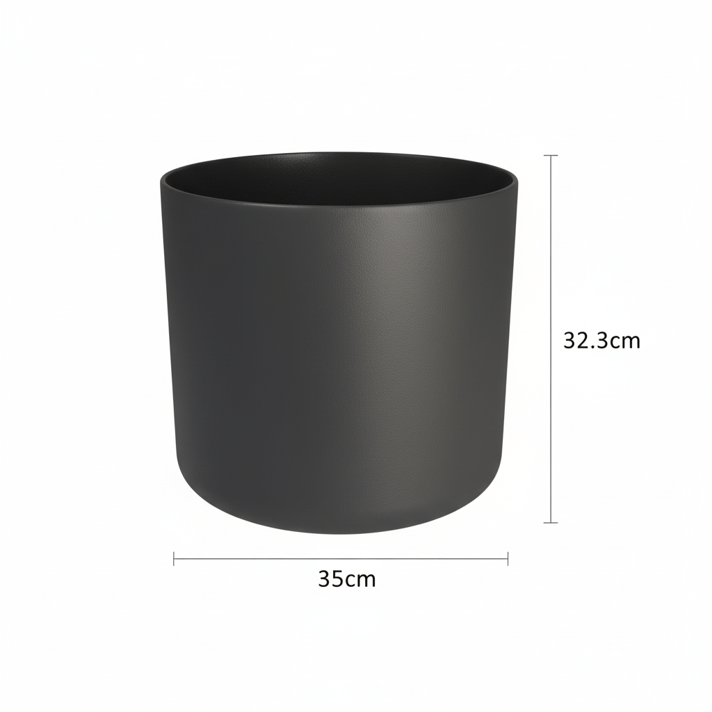 Cache - pot ELHO B.for Soft — Anthracite Ø35 cm - Verdeia