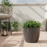 Cache - pot ELHO Brussels Rond — Anthracite Ø18 cm - Verdeia