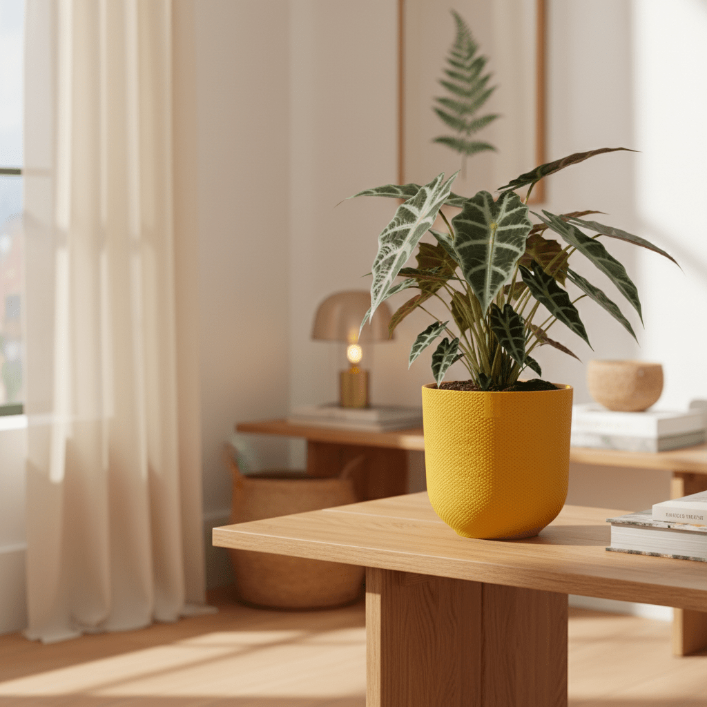 Cache - pot Elho Jazz Round — Amber Yellow Ø23 cm - Verdeia