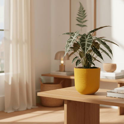 Cache - pot Elho Jazz Round — Amber Yellow Ø23 cm - Verdeia