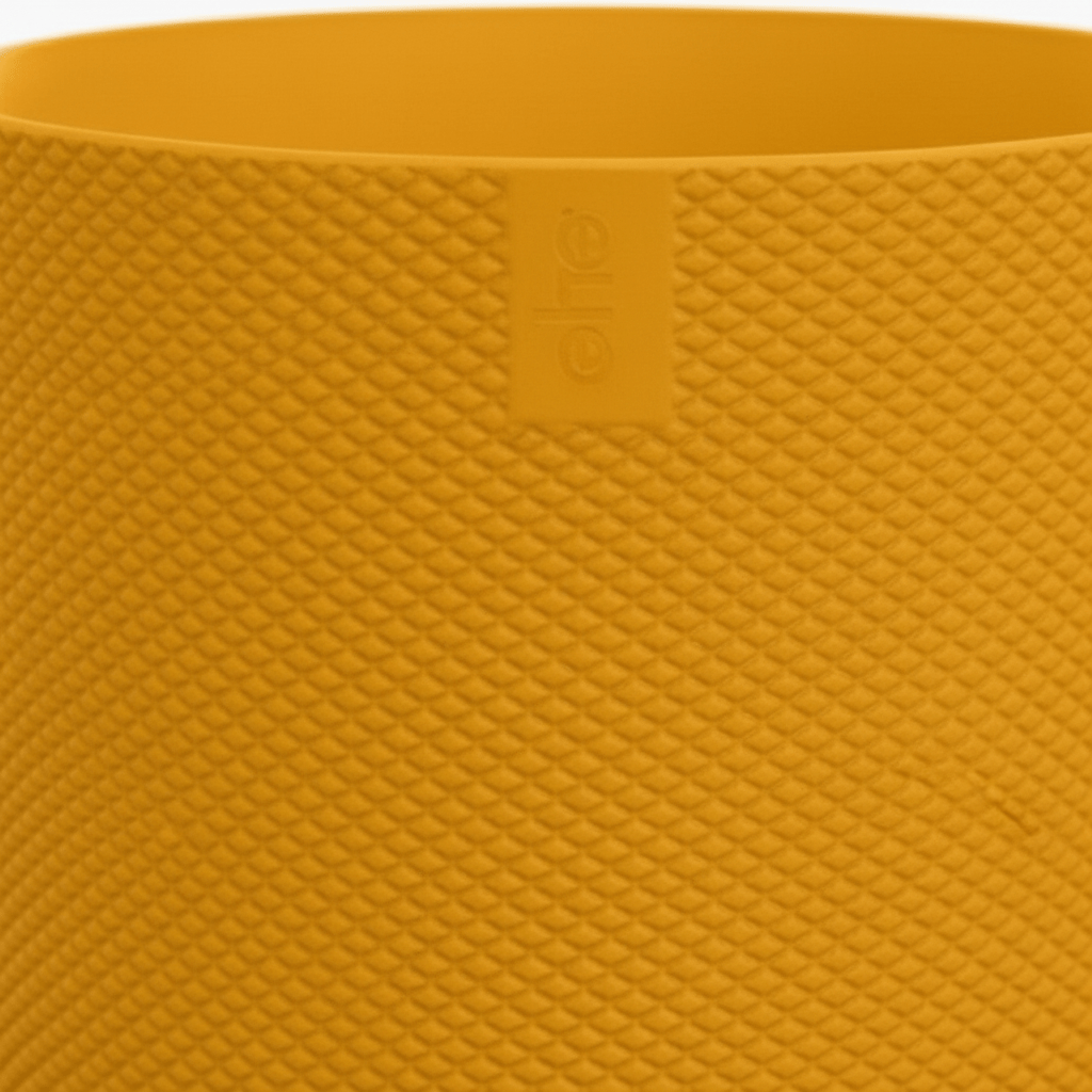 Cache - pot ELHO Jazz Round — Jaune ambré Ø14 cm - Verdeia