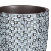 Cache - pot Relief Bleu en Céramique — Ø13,5 cm - Verdeia