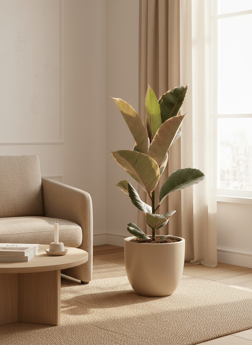 Ficus Elastica Tineke - Ø17cm - ↕50cm - Verdeia