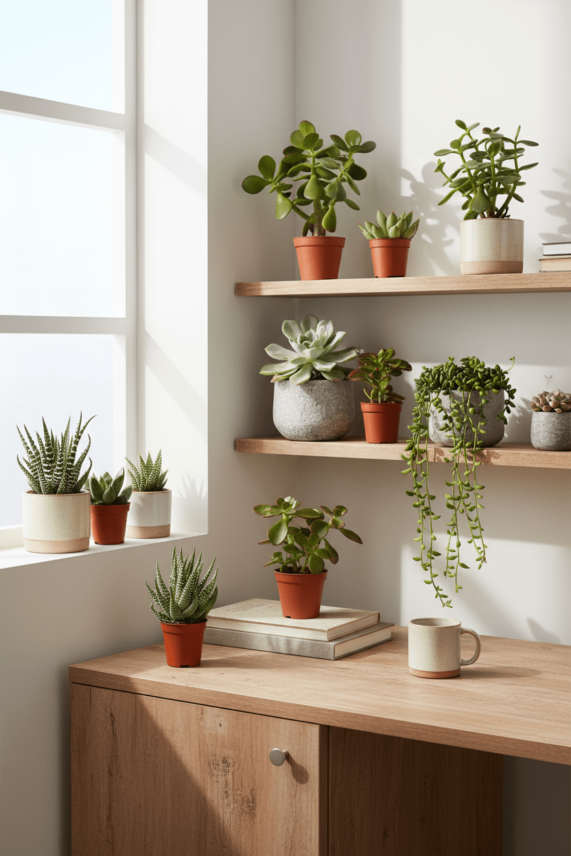 Mix de 10 Succulentes — Plantes grasses assorties — Ø5,5 cm — H7 cm - Verdeia