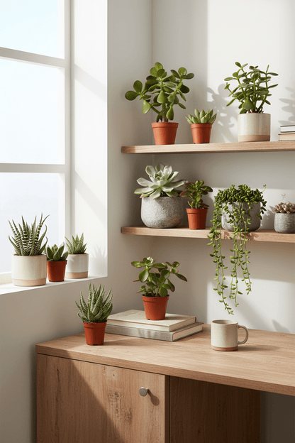 Mix de 10 Succulentes — Plantes grasses assorties — Ø5,5 cm — H7 cm - Verdeia