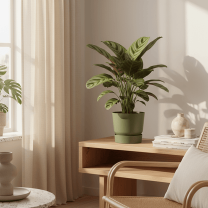 Pot ELHO Greenville Round — Vert Feuillage Ø20 cm - Verdeia