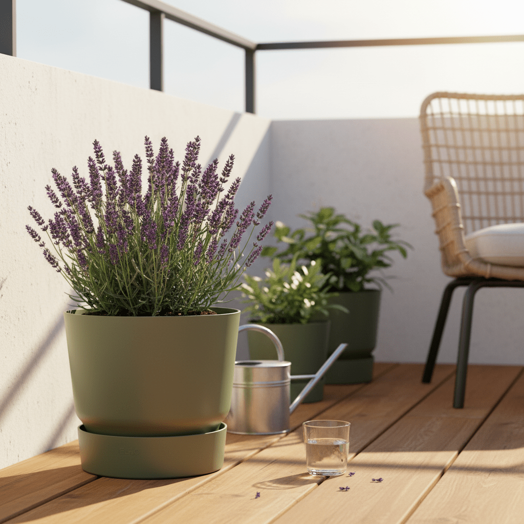 Pot ELHO Greenville Round — Vert Feuillage Ø20 cm - Verdeia