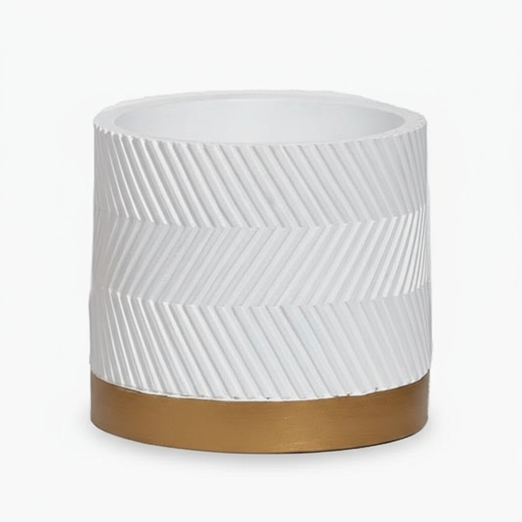 Pot Groovy Blanc Mat - Ø13 cm - Verdeia