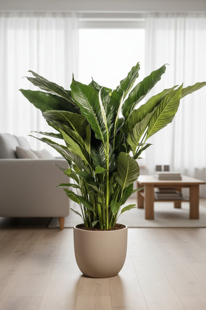 Spathiphyllum Sweet Sebastiano — Fleur de lune — Ø24 cm — H110 cm - Verdeia