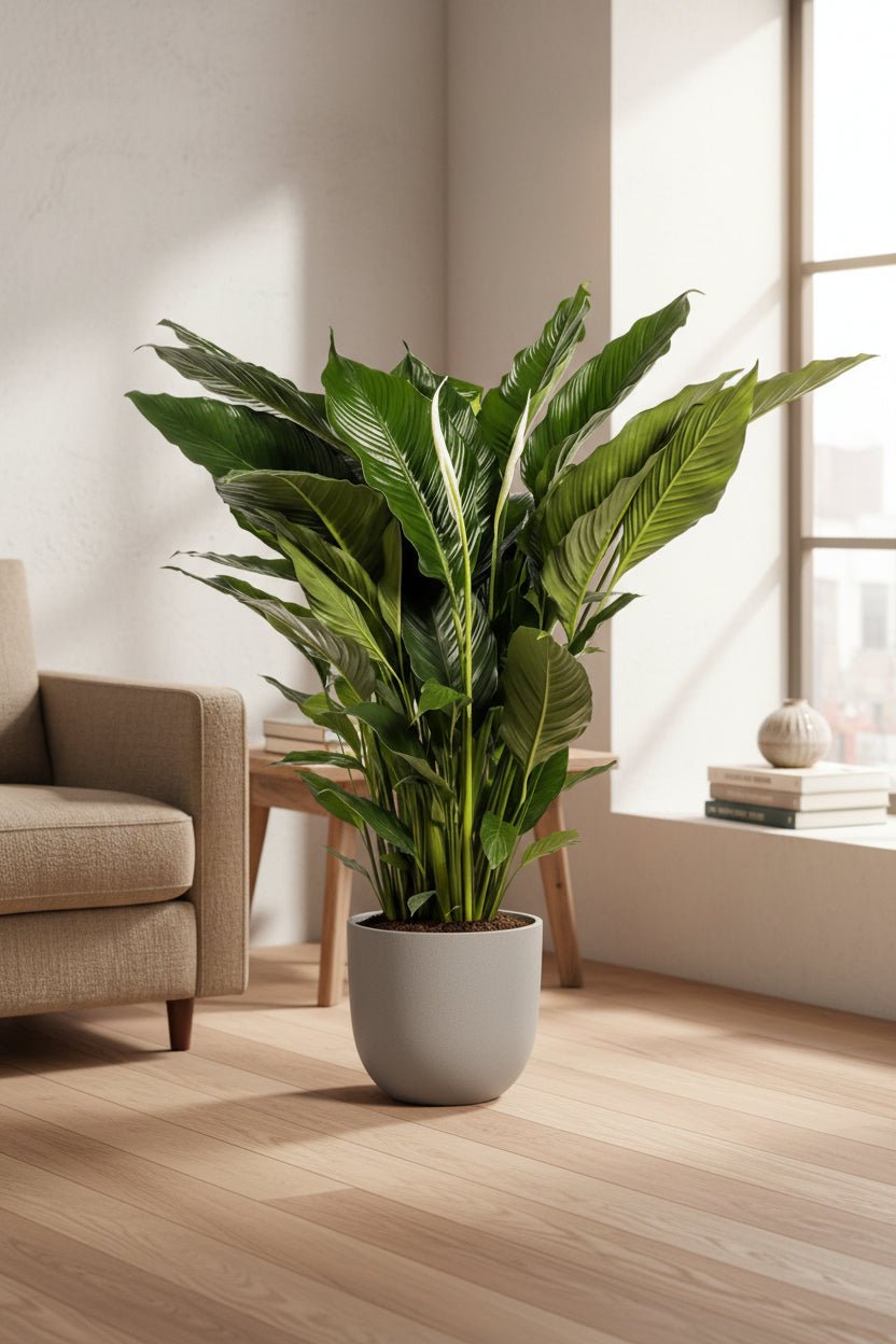 Spathiphyllum Sweet Sebastiano — Fleur de lune — Ø24 cm — H110 cm - Verdeia